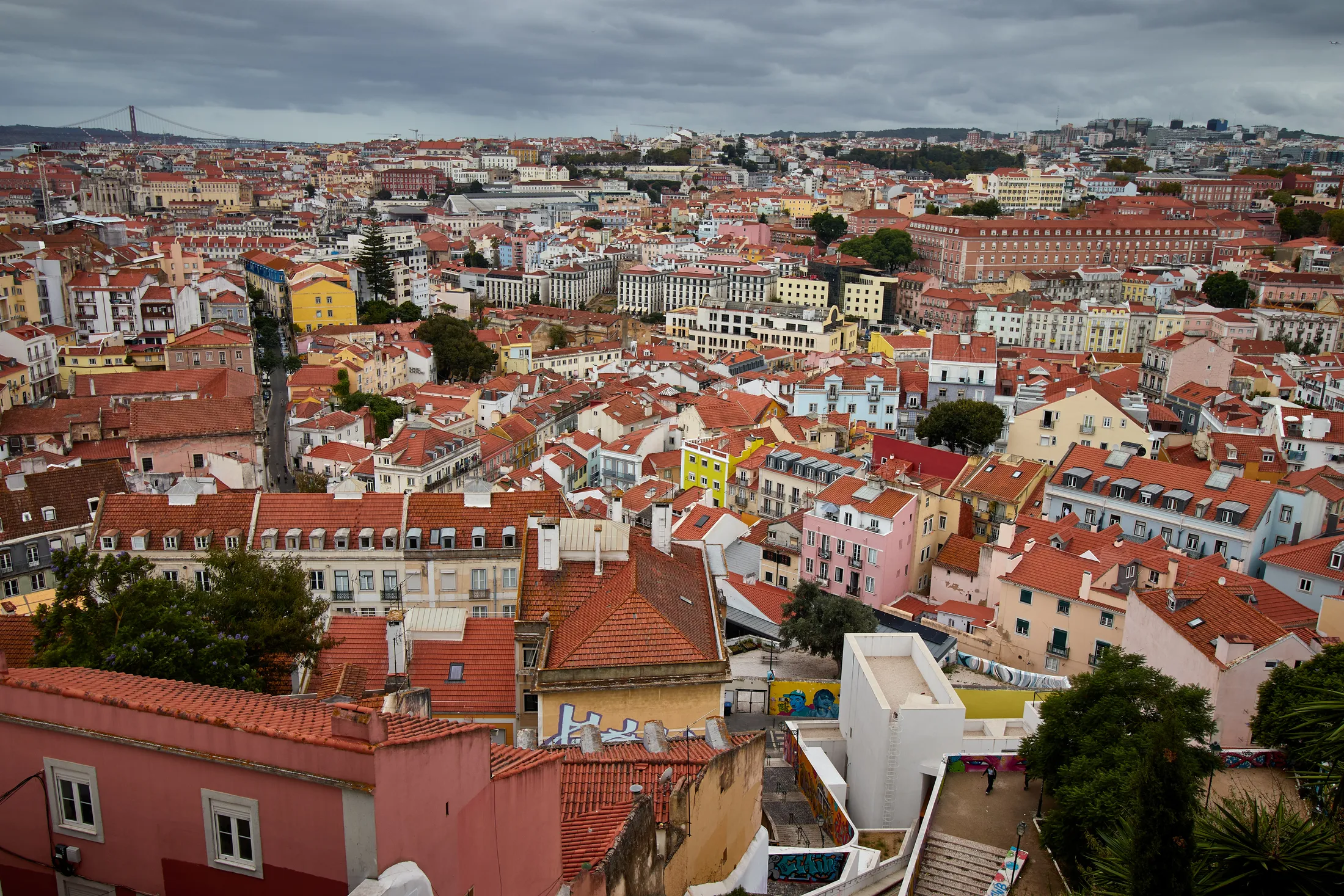 The rooftops of Lisbon