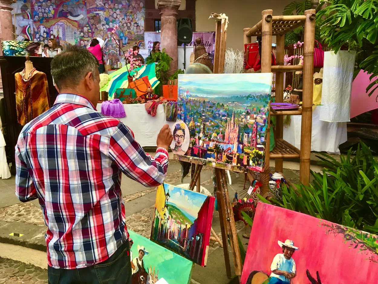 Artist at work in San Miguel de Allende