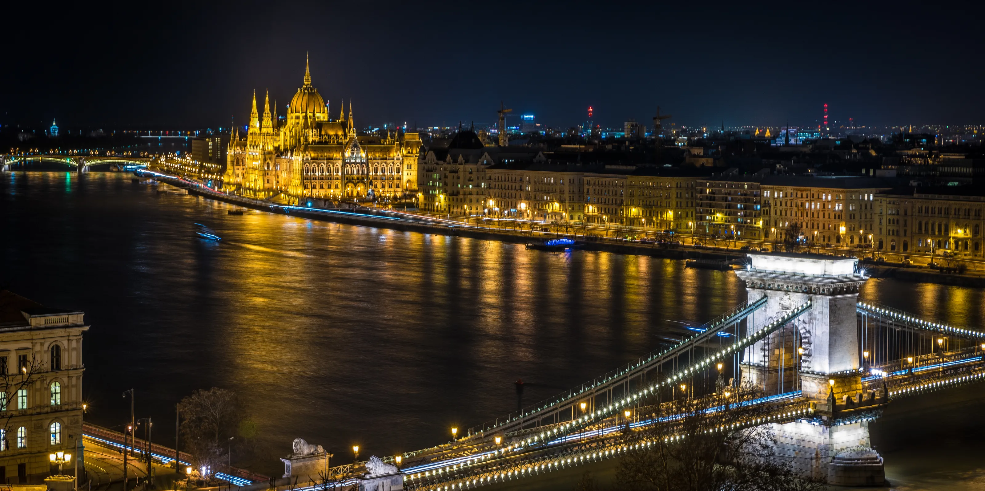 Budapest on the Danube at Night