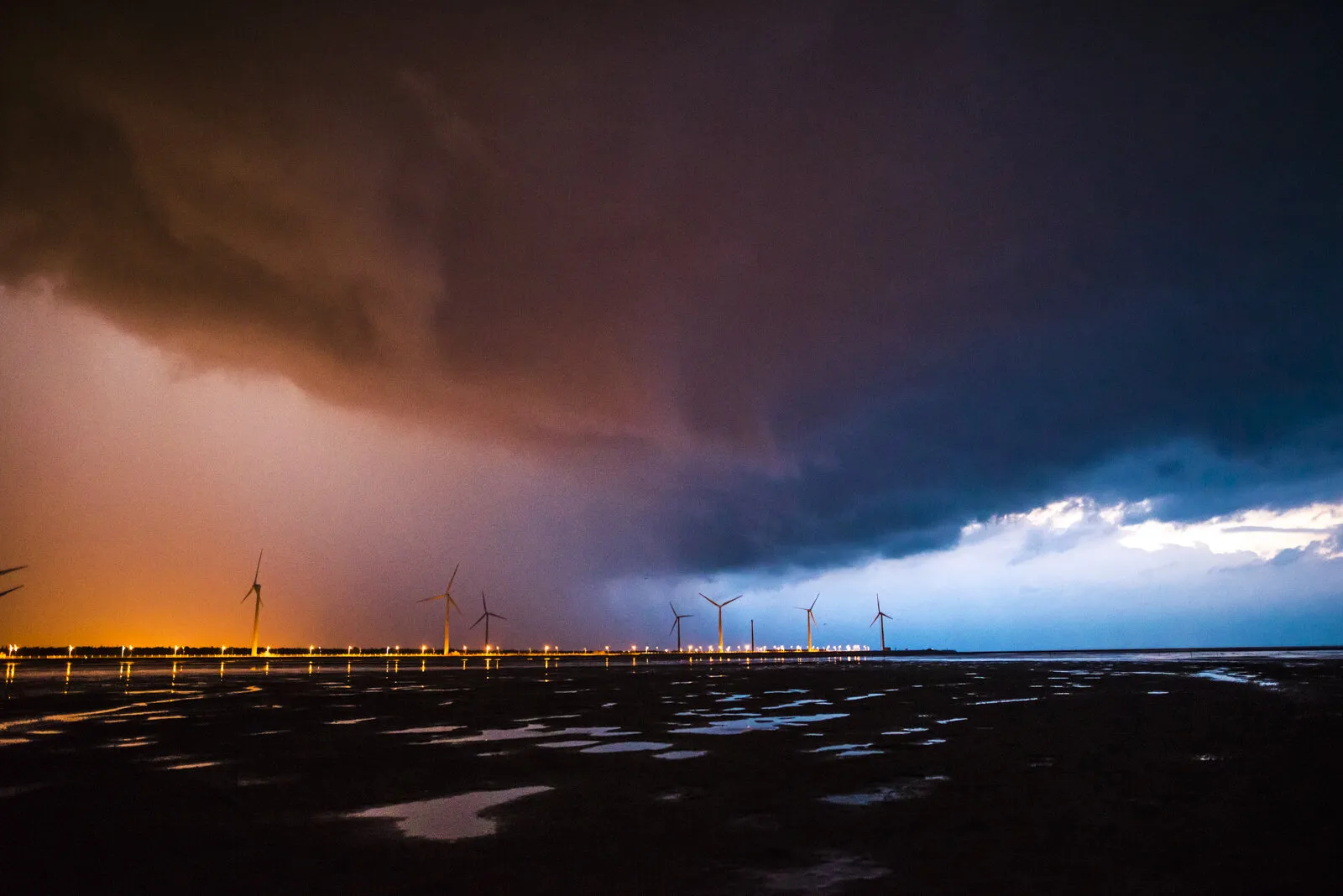 Storm coming  at Gaomei Wetlands, Taiwan