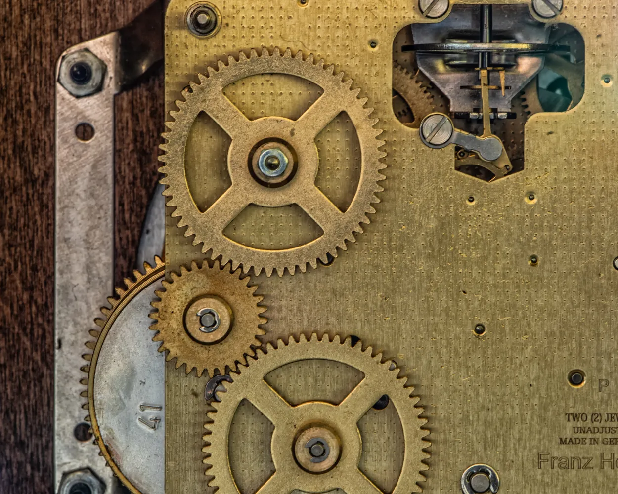 Gears of a Mantel Clock