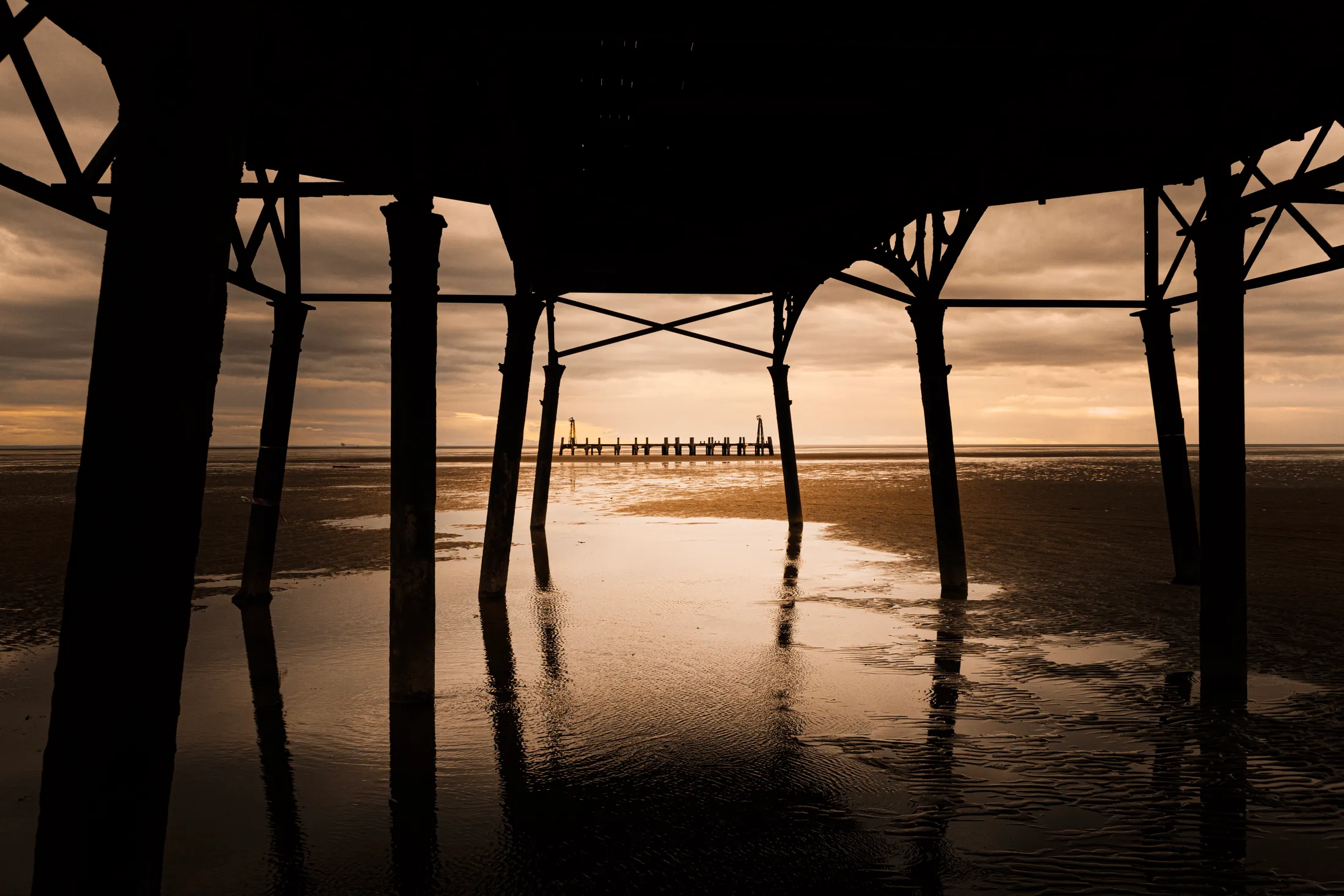 Beneath the pier