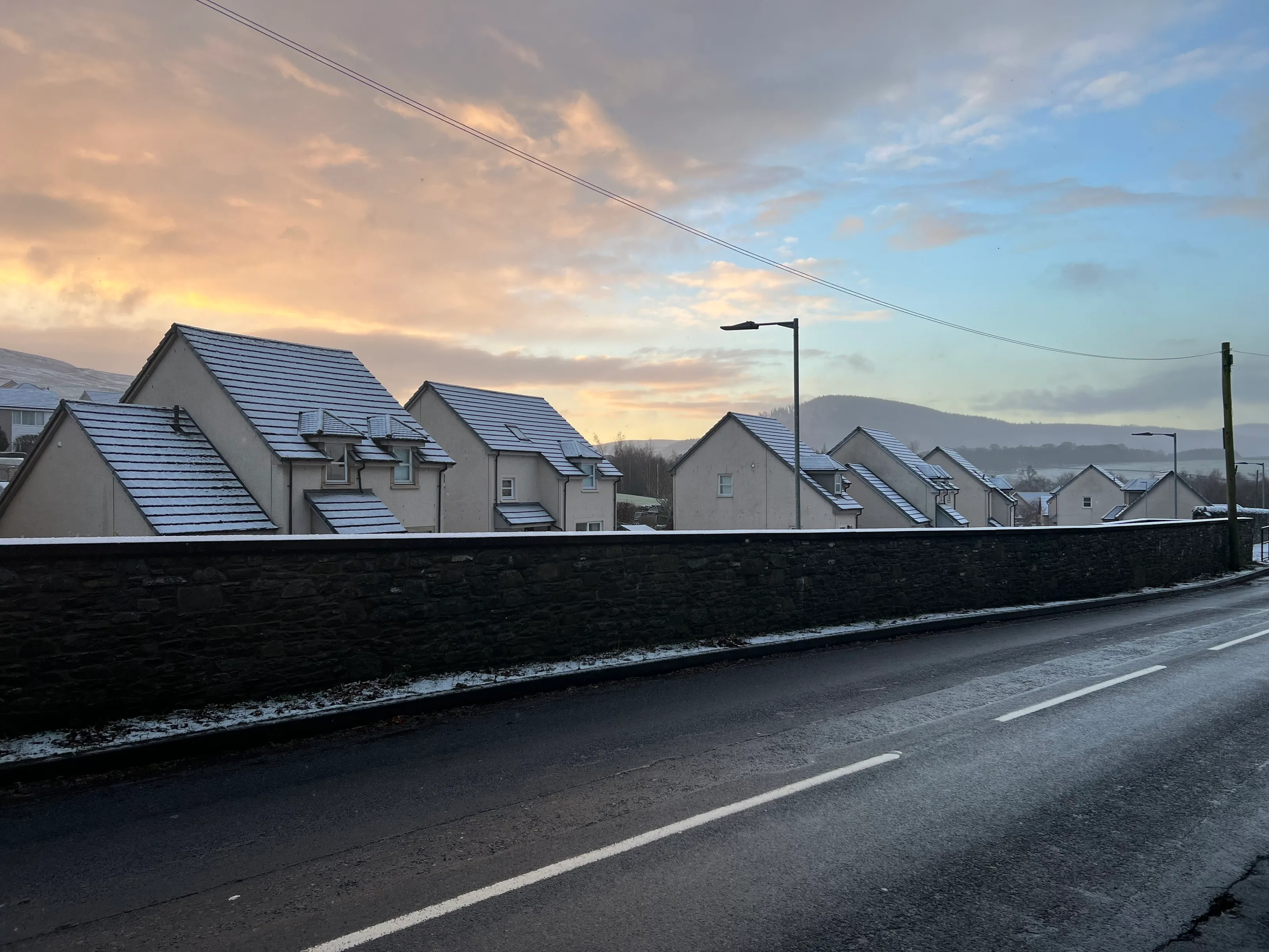 Winter Dawn Over Quiet Homes