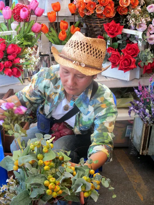 Florist stall, Chatuchak Weekend Market, Bangkok, Thailand