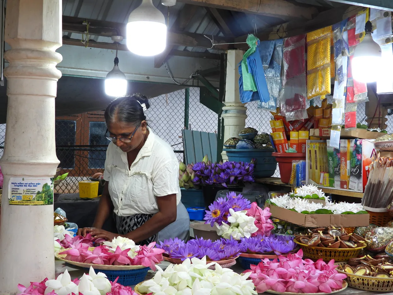 Flower Vendor at a Temple