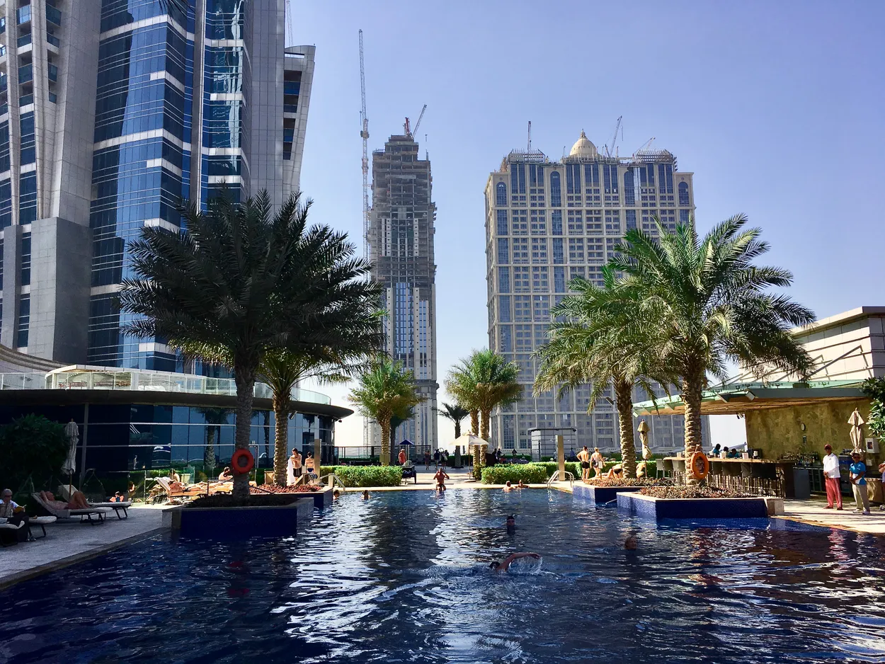 Swimming under the Palms in Dubai