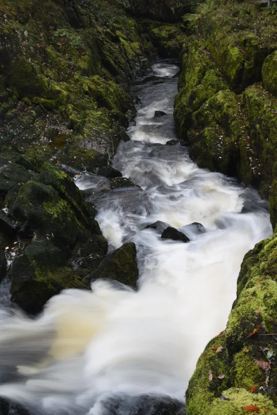 Channel through the rock