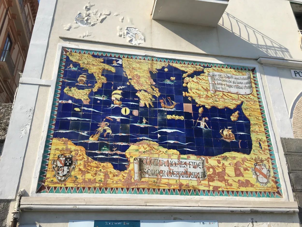 Amalfi coast tiled map