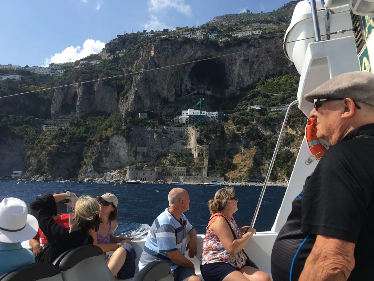 Sailing along the coast of Amalfi
