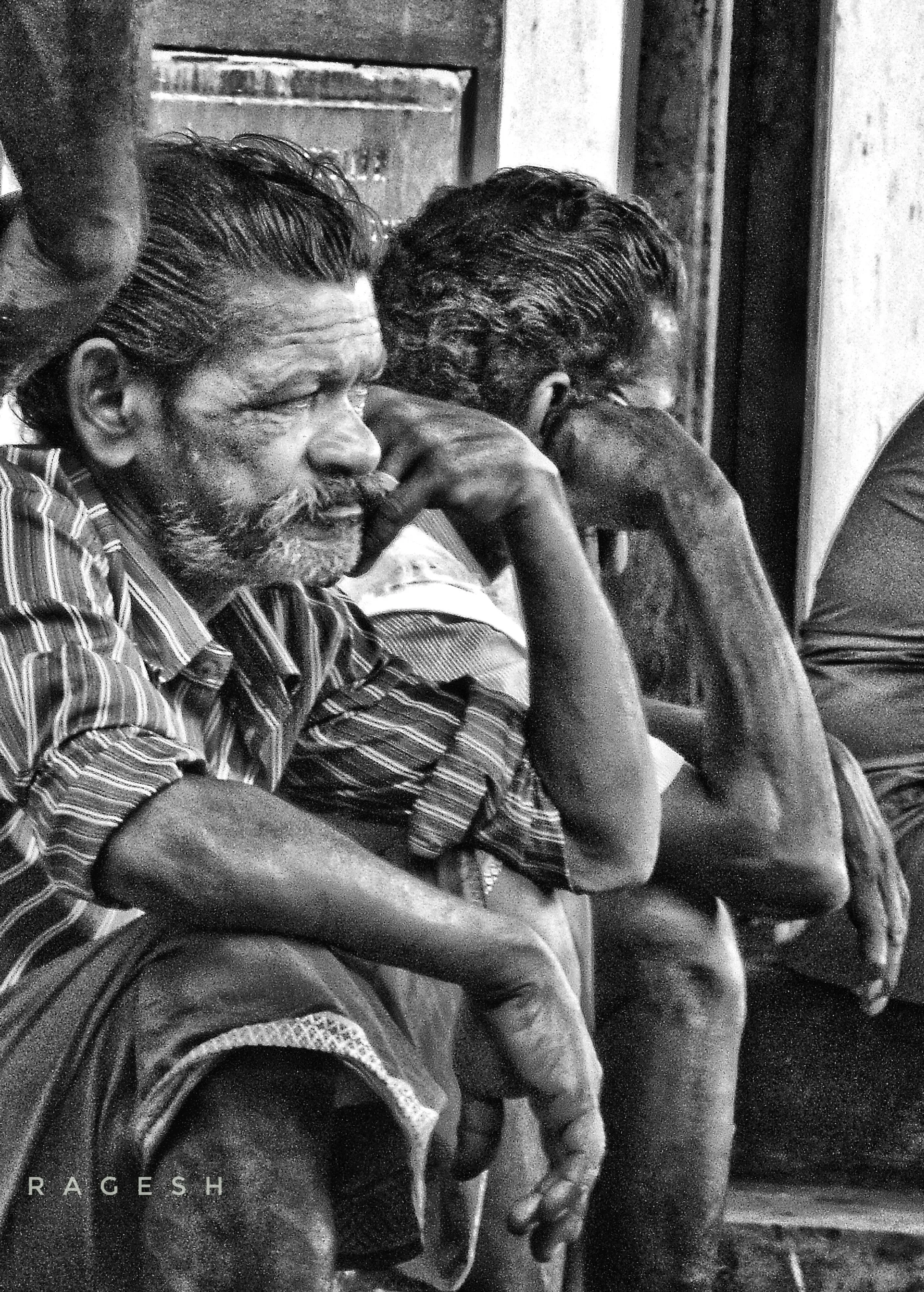 an old man lost in his mind full of thoughts