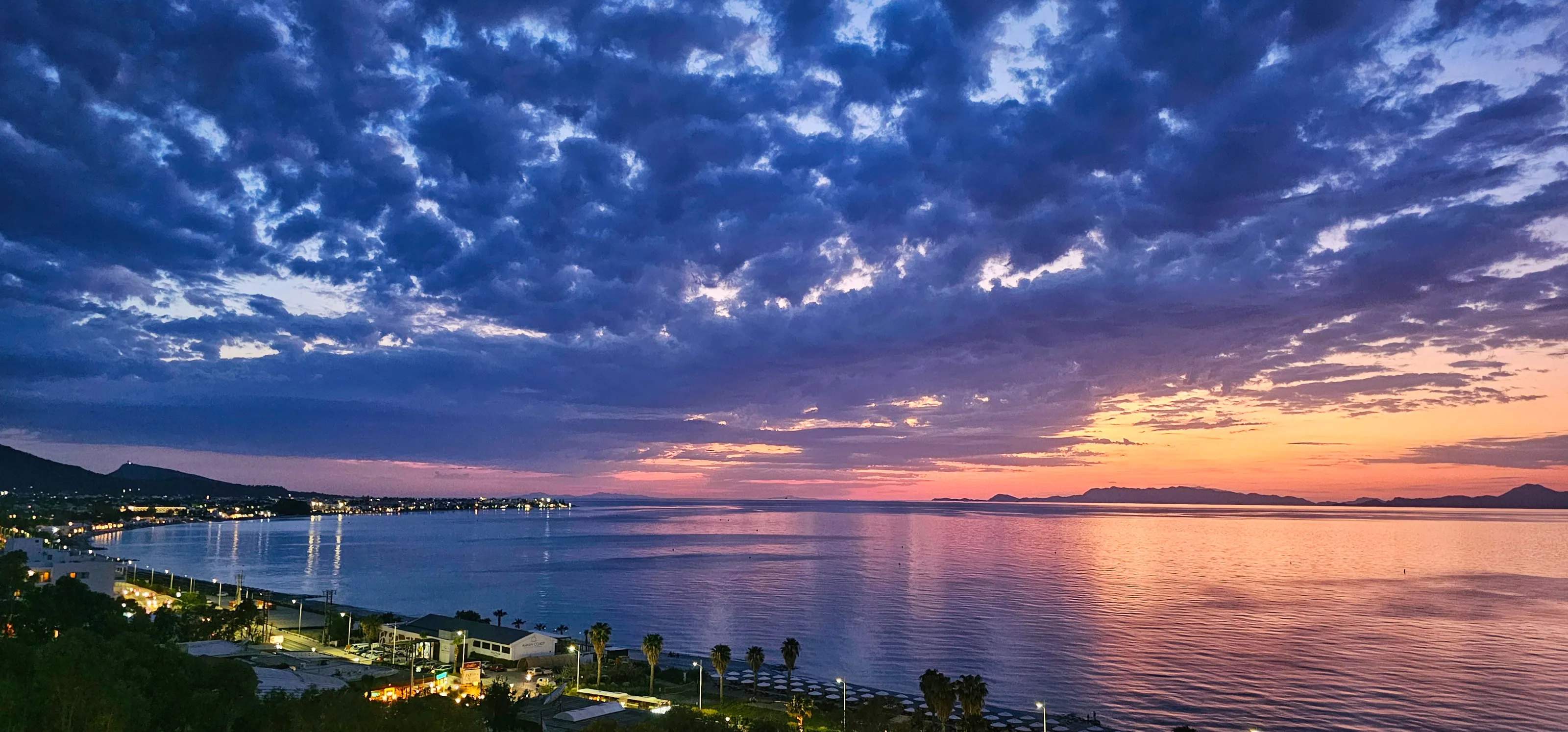 Evening with clouds