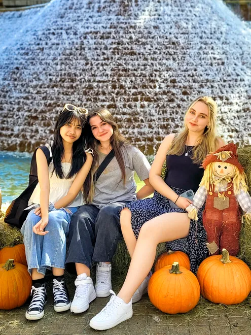 Friends celebrate Thanksgiving joyfully