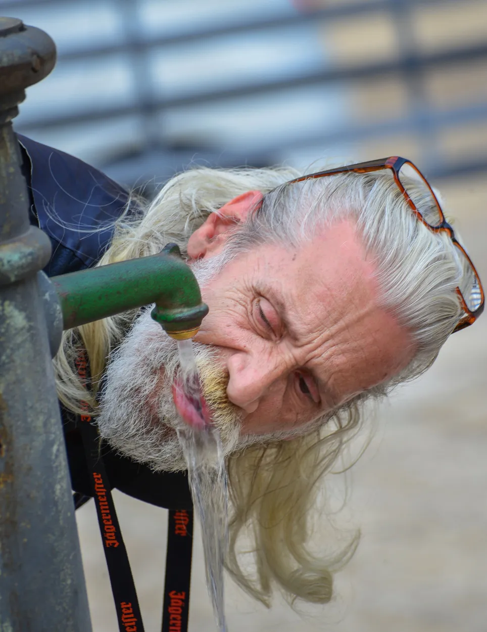 Old man drinking