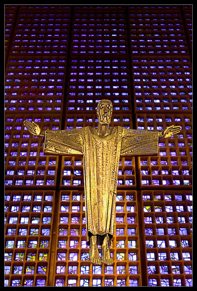 Brutalism, stained glass and the crucifixion