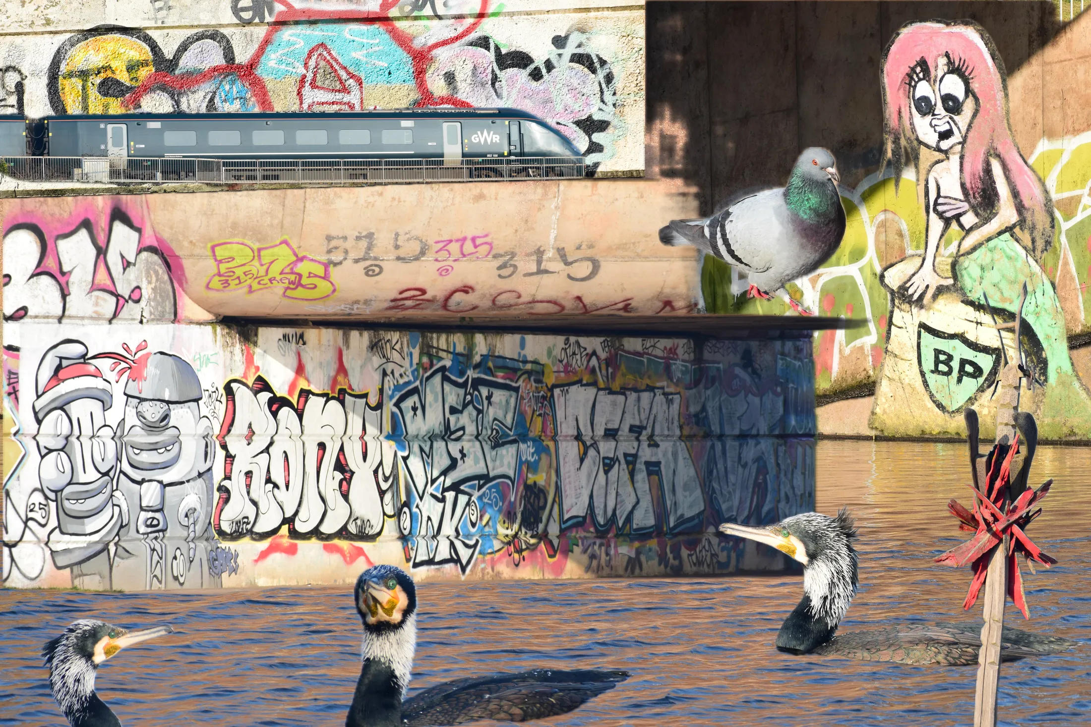 Graffiti river