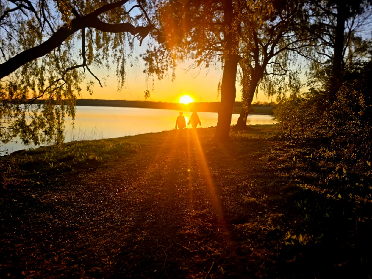 Sunset shining