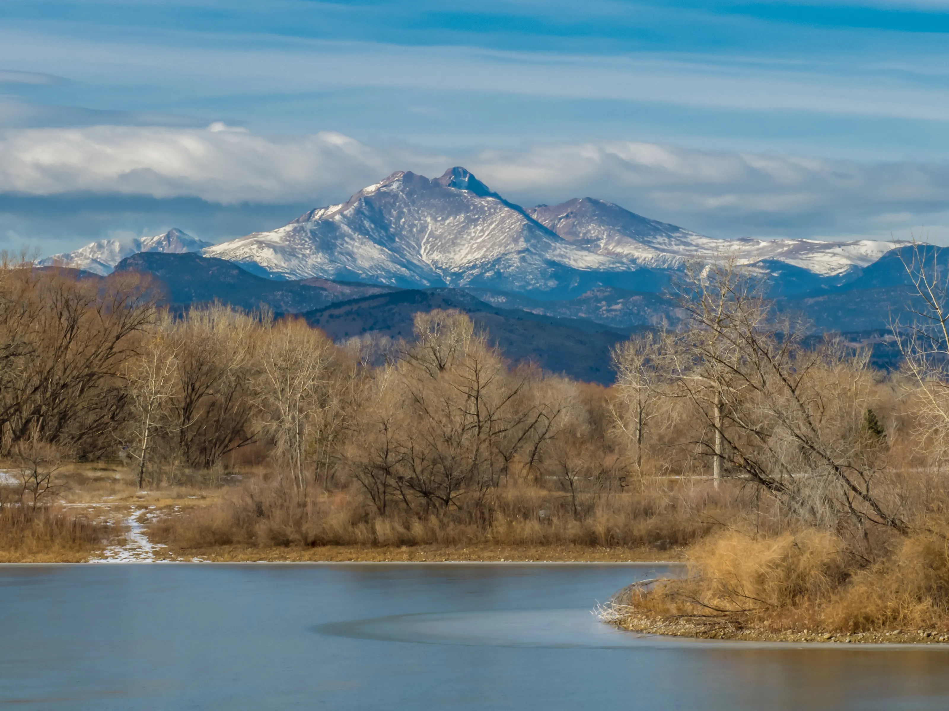 Winter Lands on Long's Peak