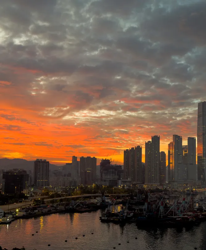 Golden hour  and the harbour