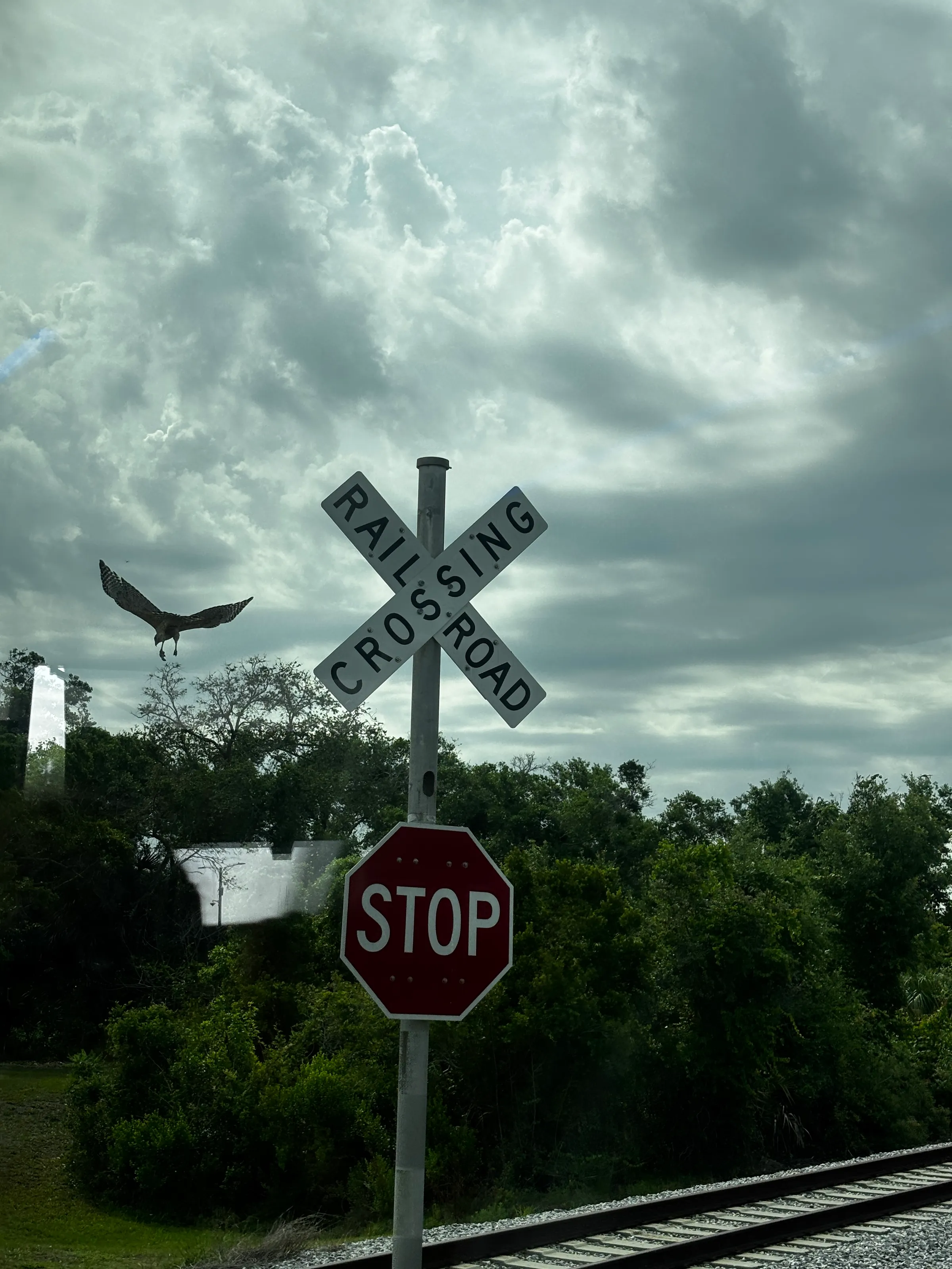 Railway crossing outside Kennedy Space Centre