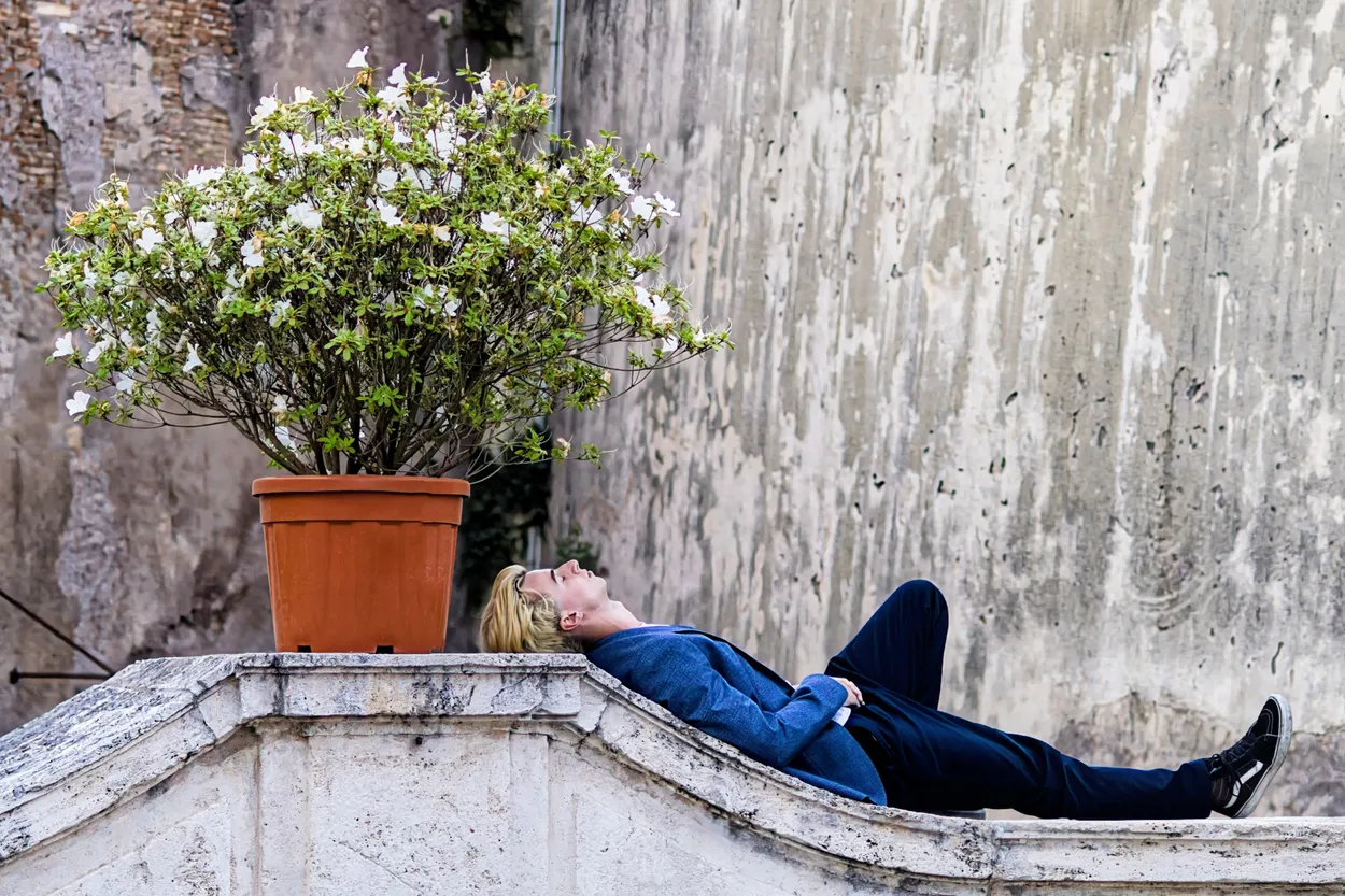 Nap Time at the Spanish Steps