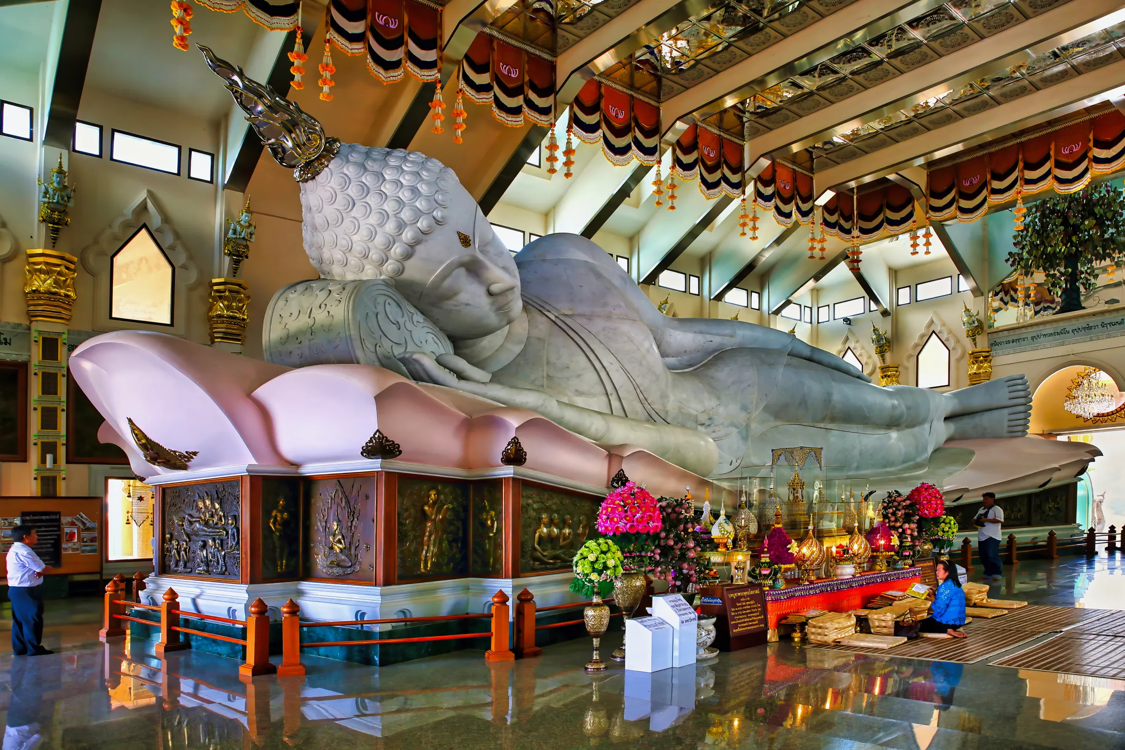 Inside a huge temple