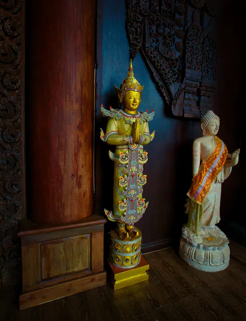 Buddha statues inside the temple