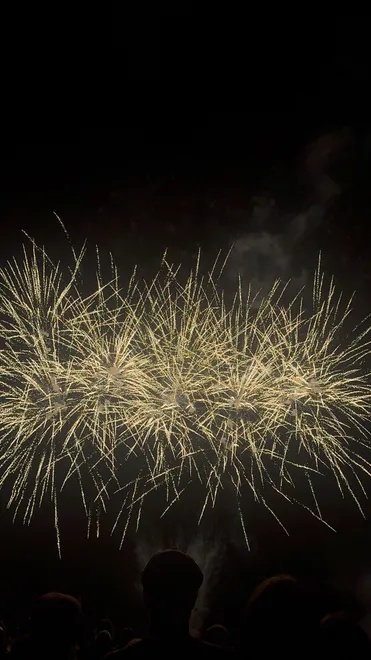 Fireworks on the beach