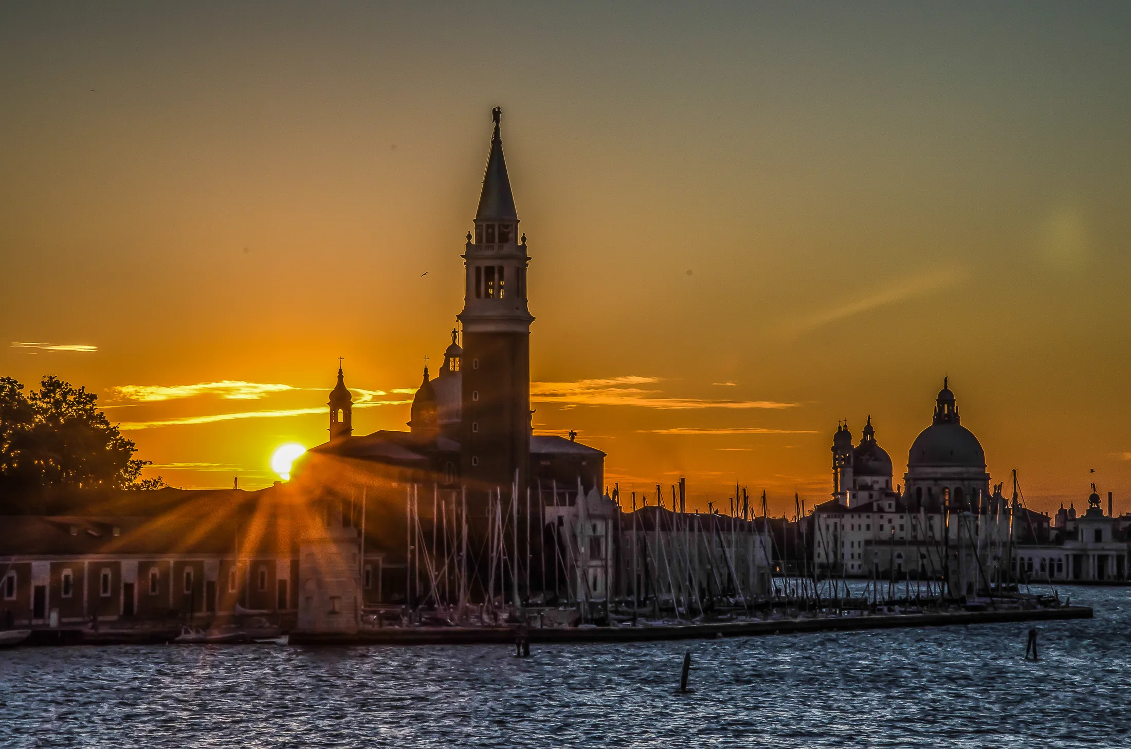 Sunset behind San Giorgio Maggiore