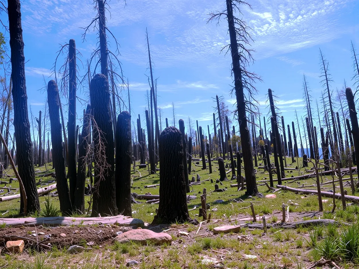 Burned out area of Yellowstone National Park