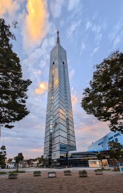 Fukuoka Tower at Sunset