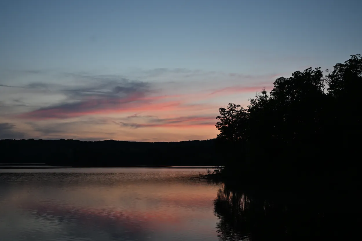 Sunset at the alake