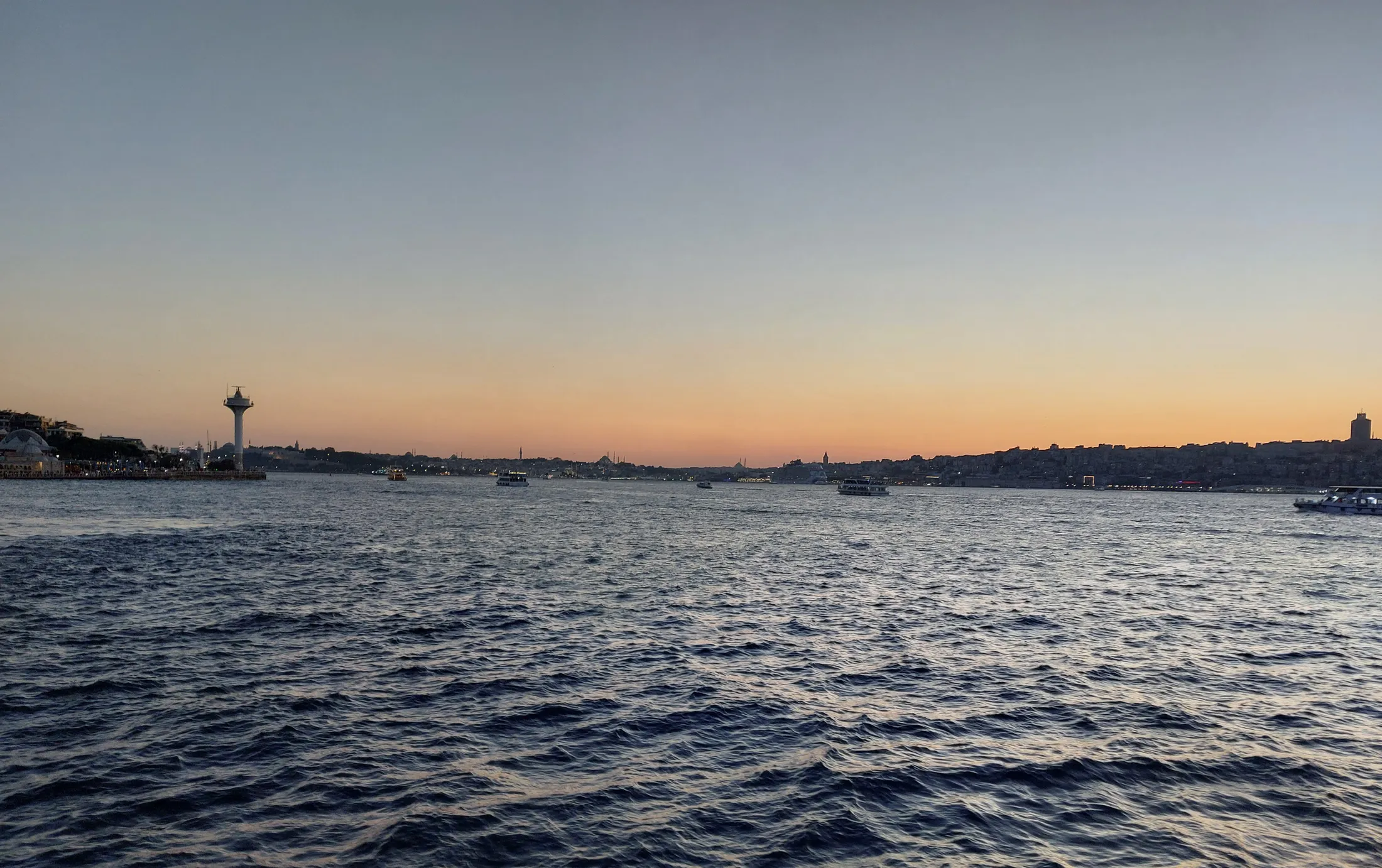 Sunset over the city