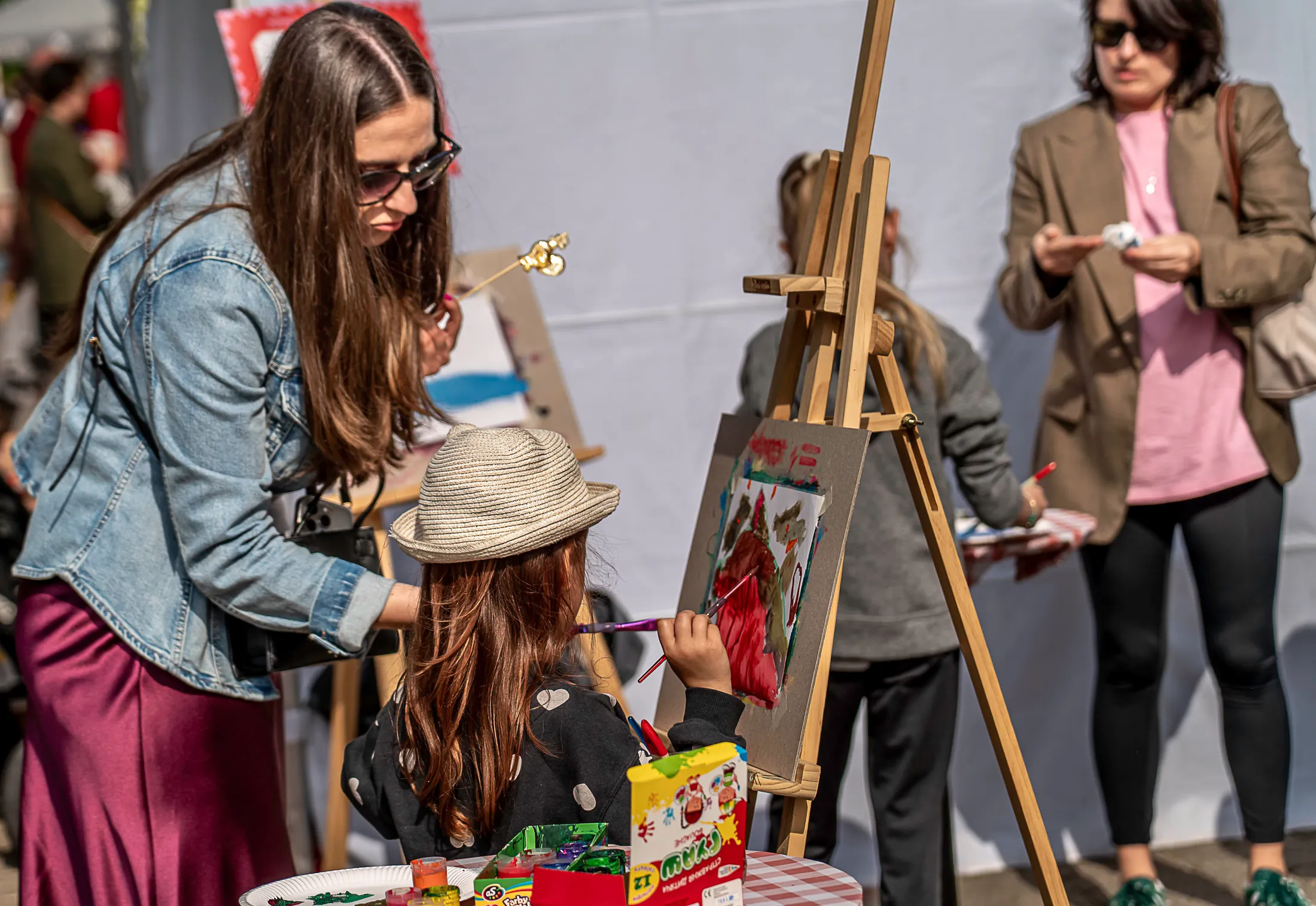 Making art together.