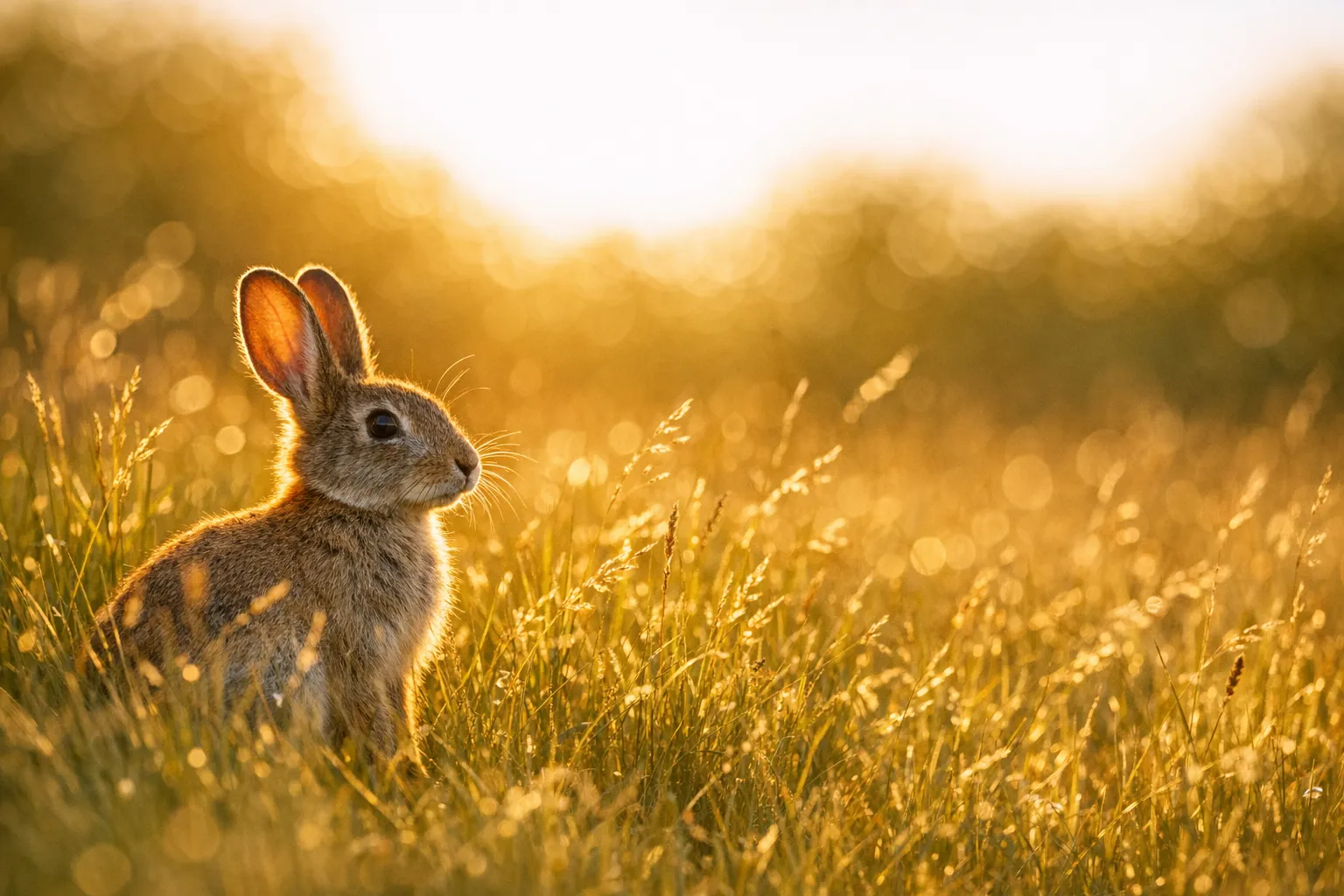 3505 AI Rabbit in golden hour