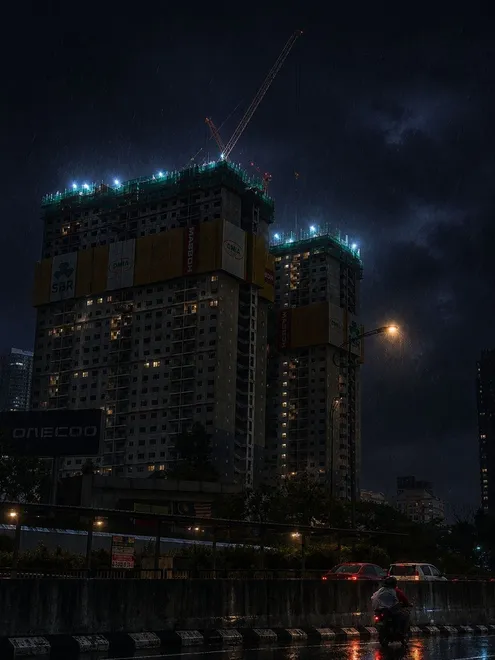 Rainfall Over the Rising City