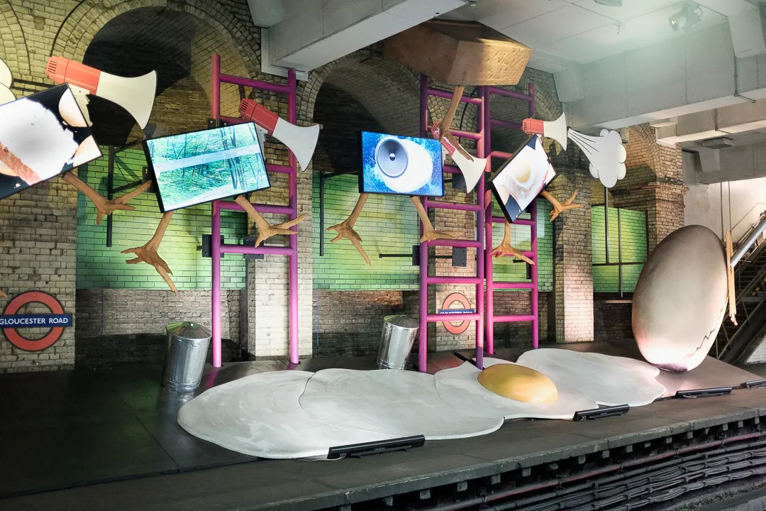 Surrealist Display at Gloucester Rd. Tube Station, London