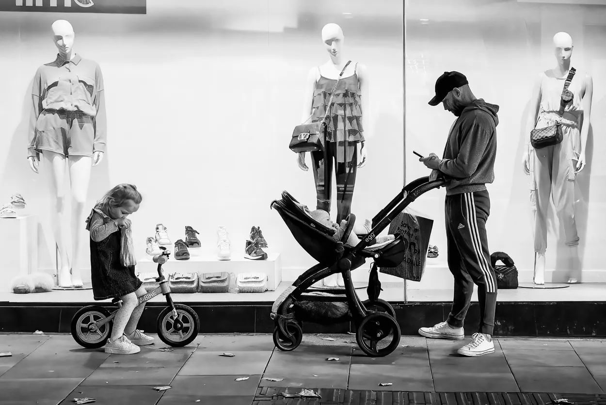 Topman Father and Daughter out on a shopping trip
