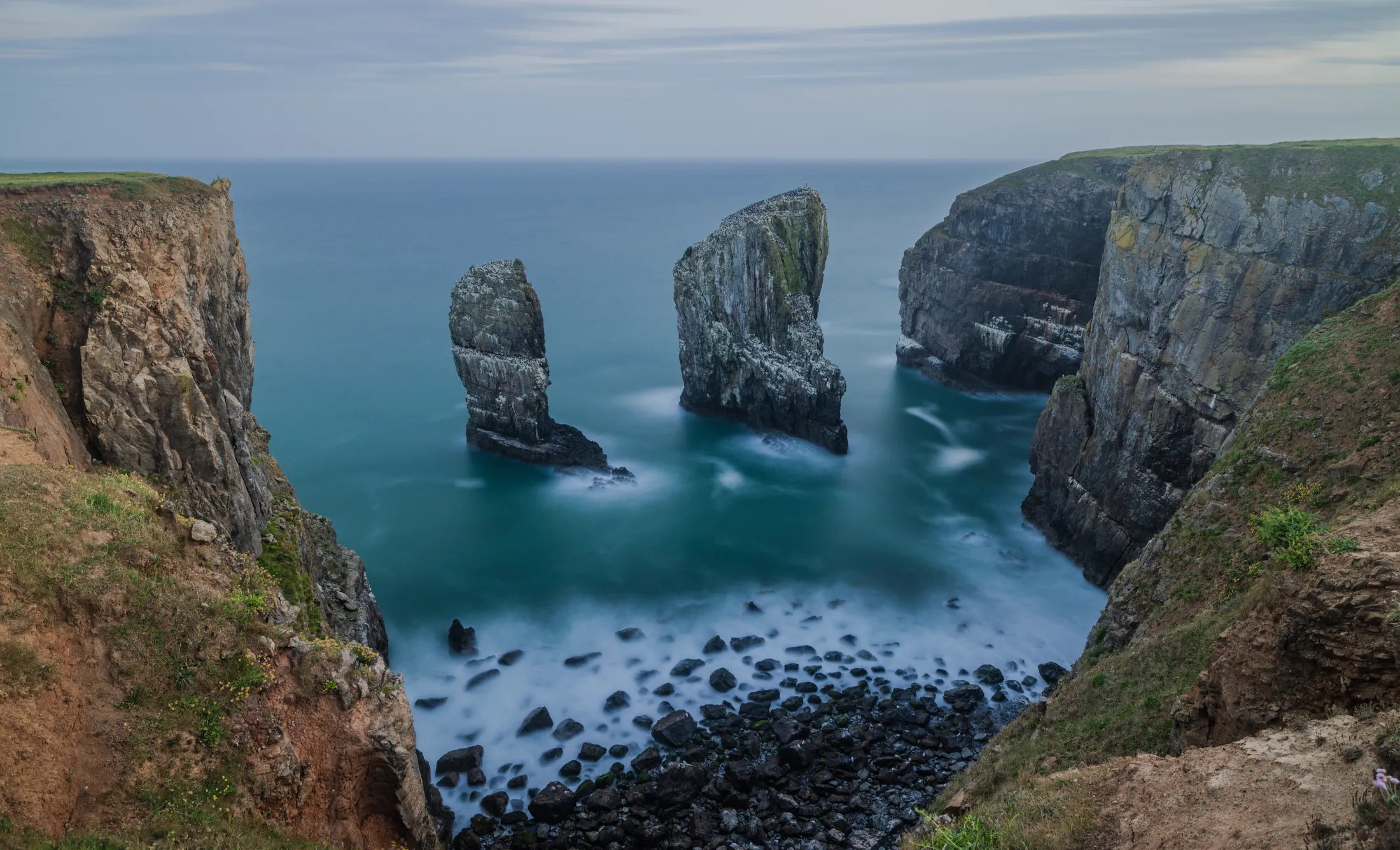 The Elegug Sea Stacks on the Pembrokeshire Coast