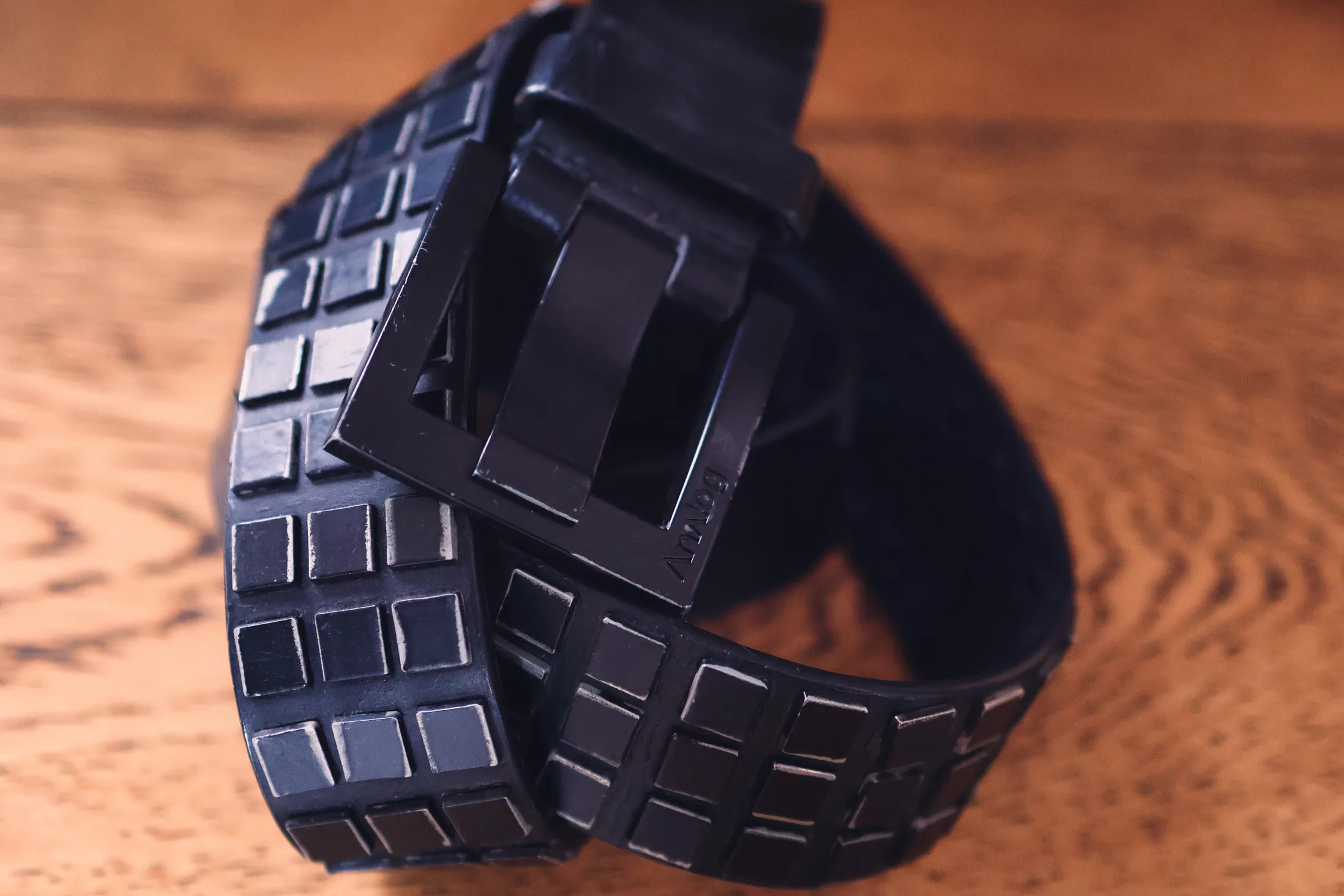 Square Studded Leather Belt
