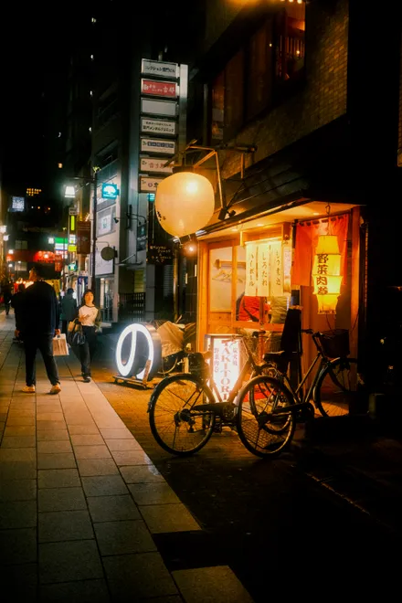Night Time Bikes In Japan