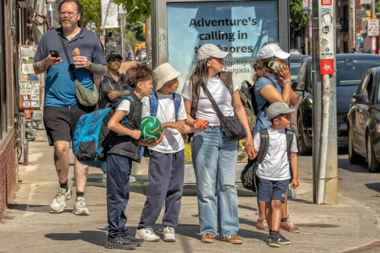 Street Corner with Kids