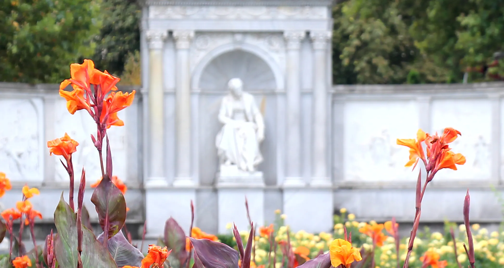 Garden near Habsburg Palace, Vienna, Austria