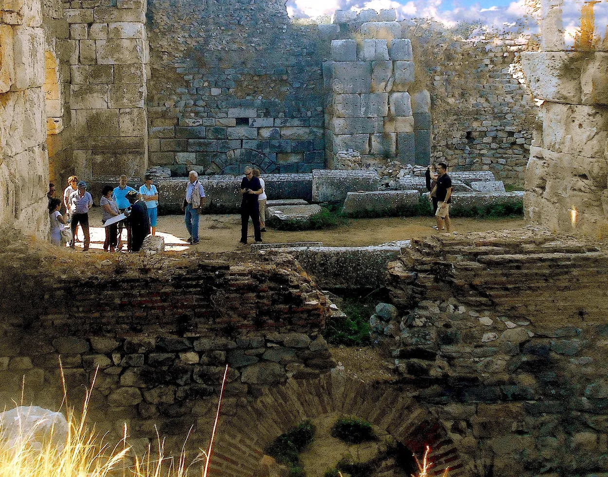Exploring remainsof ancient city Miletus