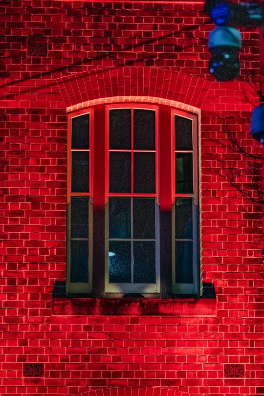 Crimson Window at Night