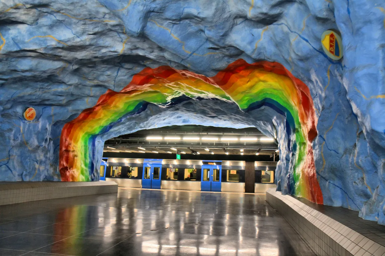 Stadion on red line, Stockholm, Sweden