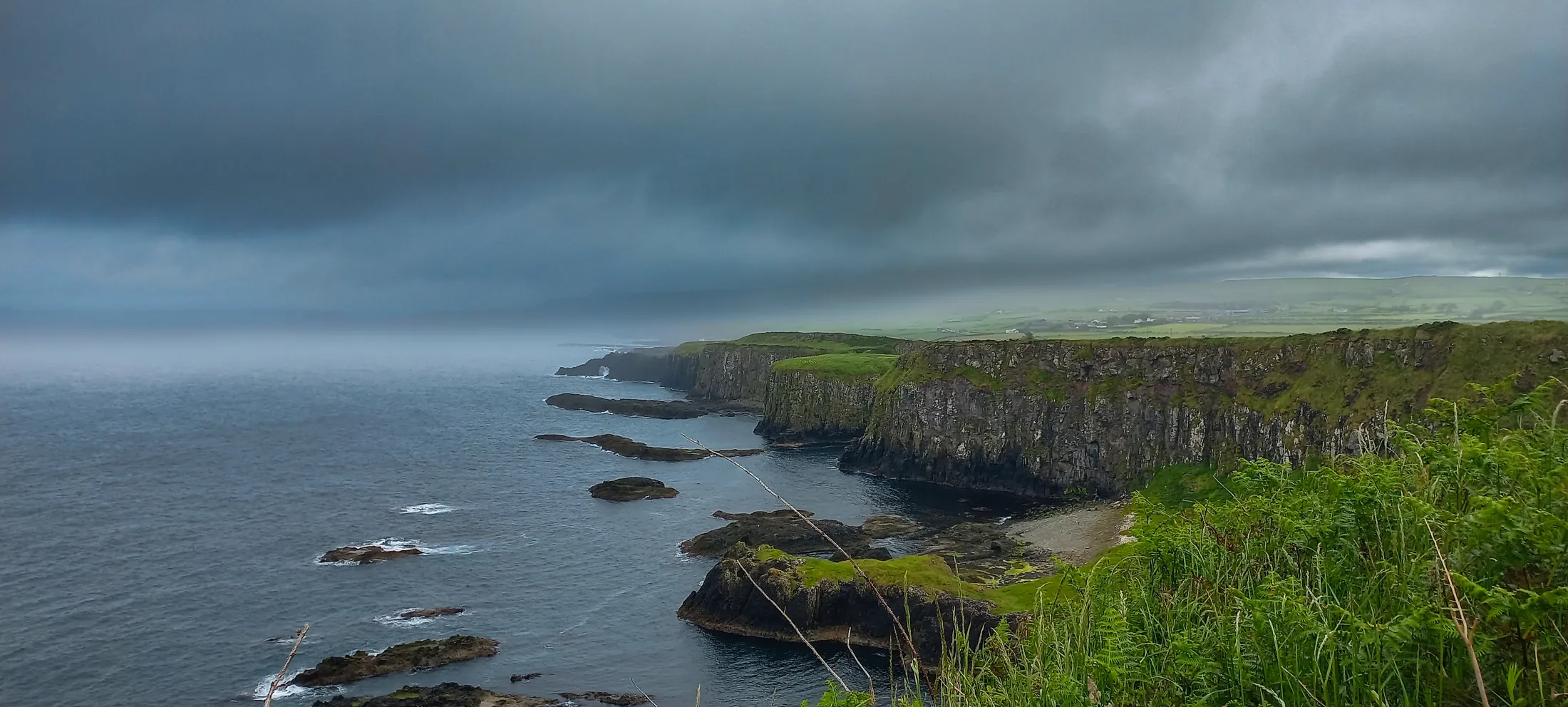 Bad weather on the cliff of Ireland
