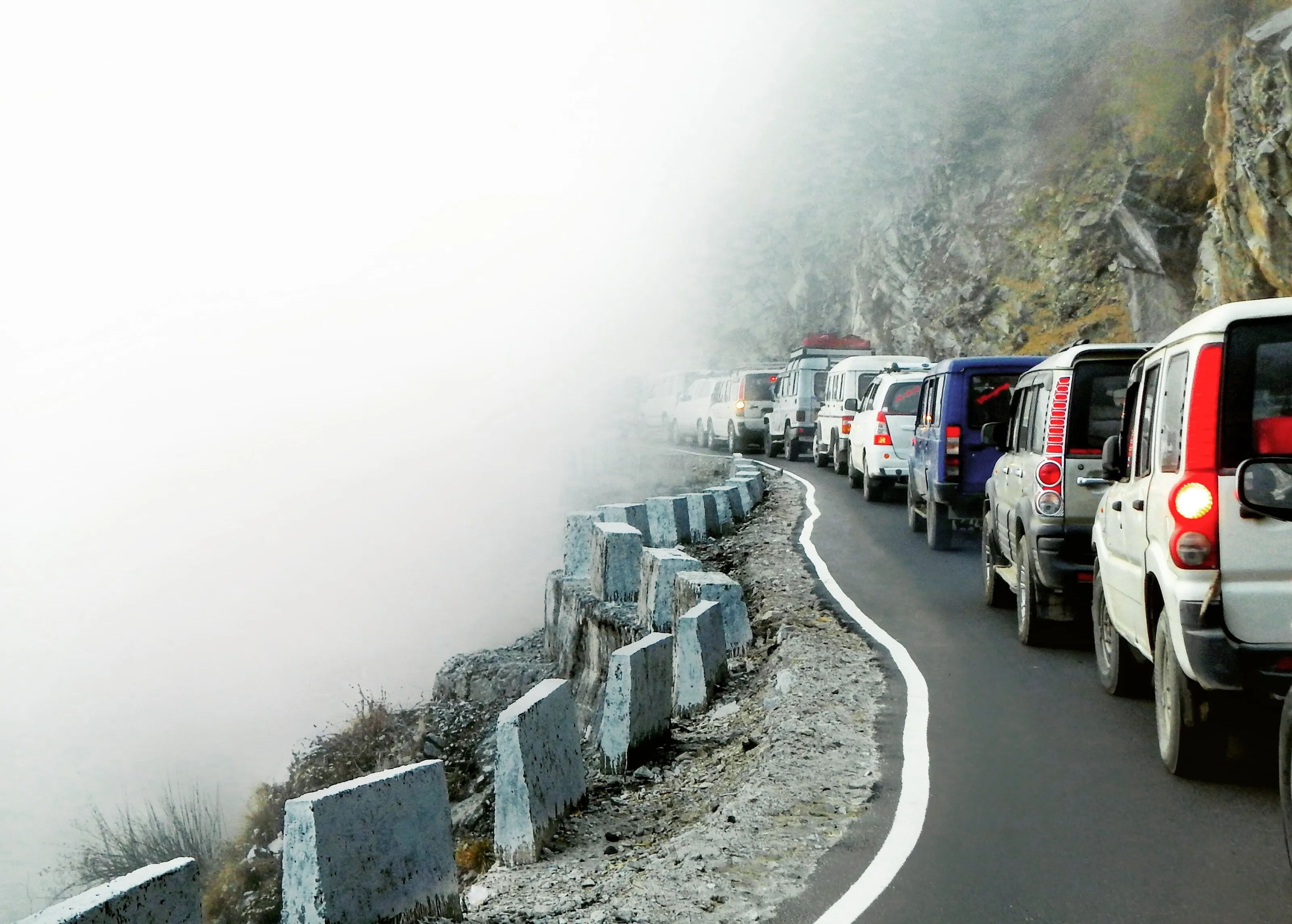 Misty road