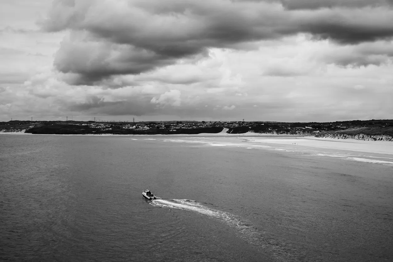 Cornwall Seascape In Black And White.