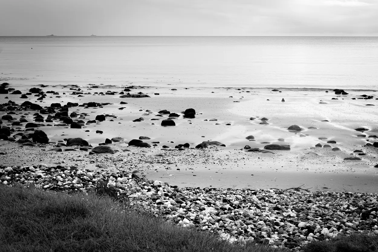 Black and white seascape