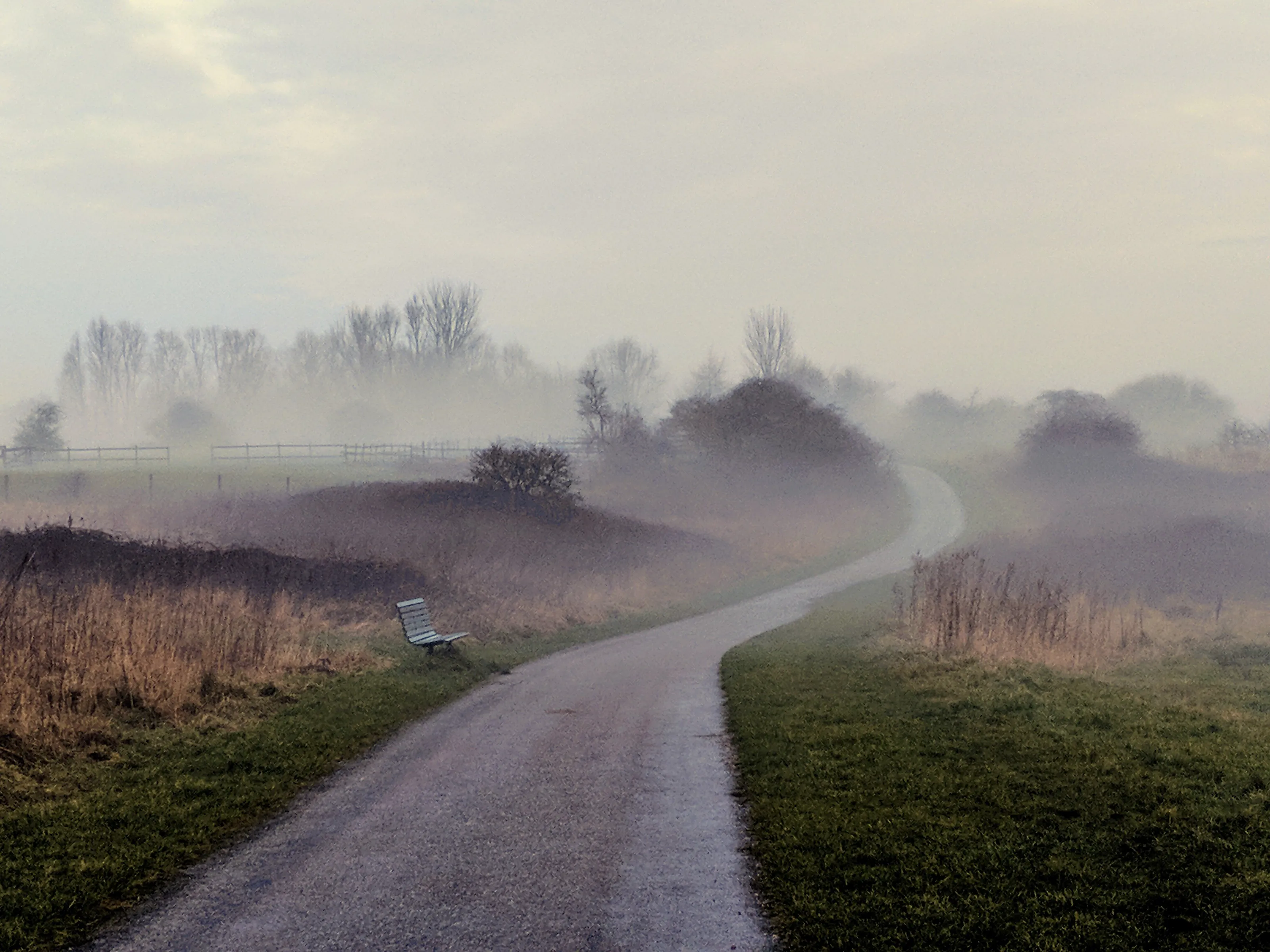 Berryhill fields Stoke on Trent on a misty January morning.